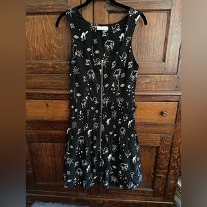 Sandro Paris dress, new with tags.  Zip front, tank top, flare skirt, above knee